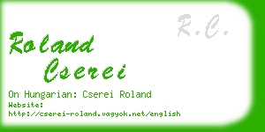 roland cserei business card